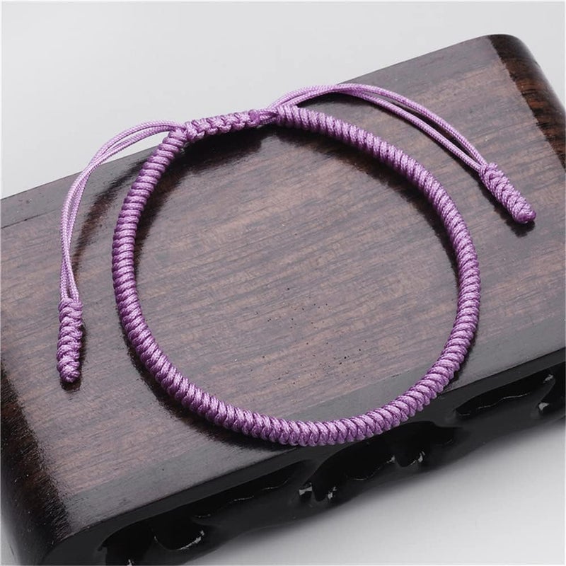 kelistom Handmade String Bracelet for Women Men Simple Red Black Braided Adjustable Charm Bracelets Minimalist Jewelry - Image 3